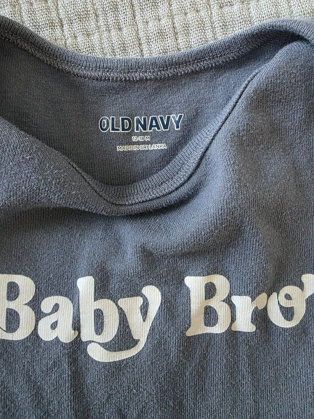 Old Navy Blue 'Baby Bro' Short-Sleeve One-Piece
